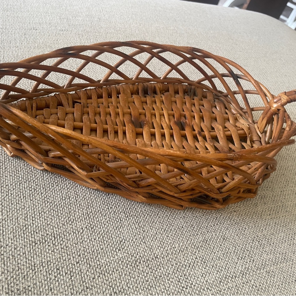 Handcrafted Brown Wicker Basket